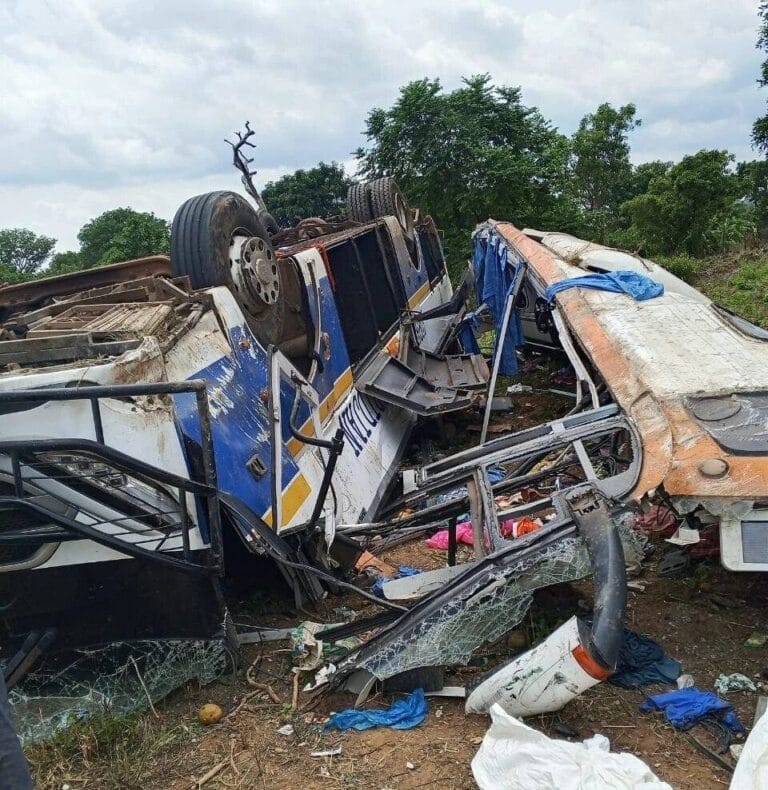 Intervention des secours après le tragique accident de Niakara sur la nationale A3