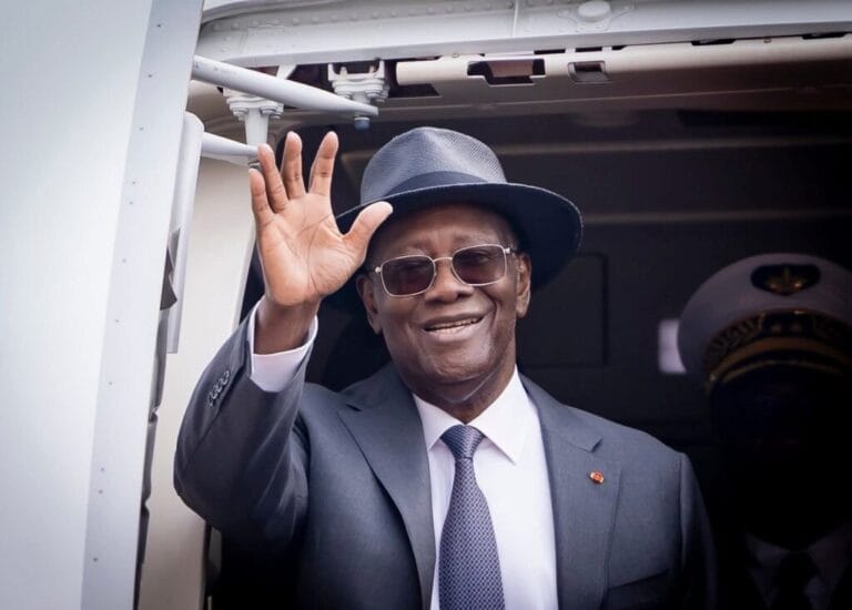 Alassane Ouattara Éléphants lors des encouragements pour le Mondial 2026