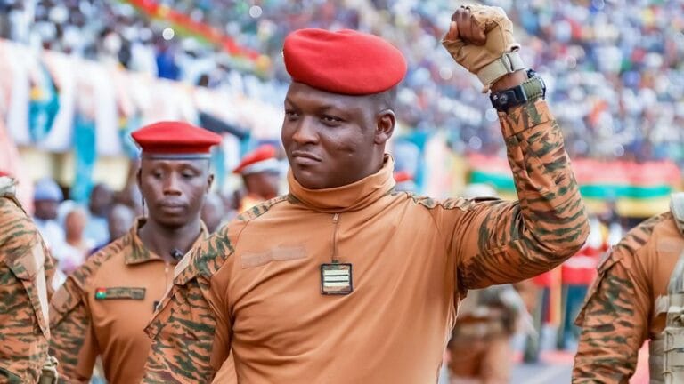Le Capitaine Ibrahim Traoré lors de son discours à Ouahigouya.