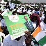 Tidjane Thiam lors de la convocation d'urgence du bureau politique du PDCI à Abidjan