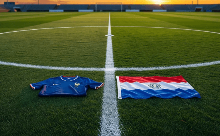 Les joueurs de l'équipe de France fêtent la victoire au Mondial 2026 avant d'affronter le Paraguay.