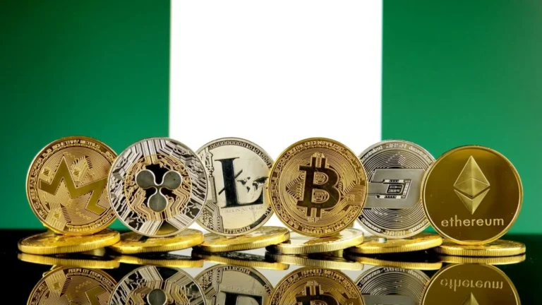 Graphique financier en baisse illustrant la décision de taxer les cryptomonnaies au Nigeria.