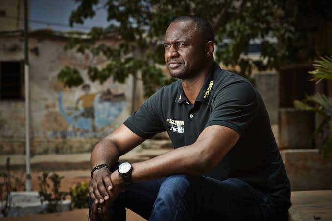 Le nouveau sélectionneur du Sénégal Patrick Vieira lors de sa prise de fonction officielle à Dakar.