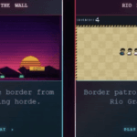 Graphisme rétro pixelisé illustrant les nouveaux jeux vidéo de la Maison Blanche.