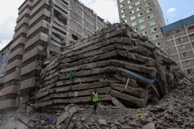 Effondrement à Nairobi avec les secours recherchant sept personnes disparues